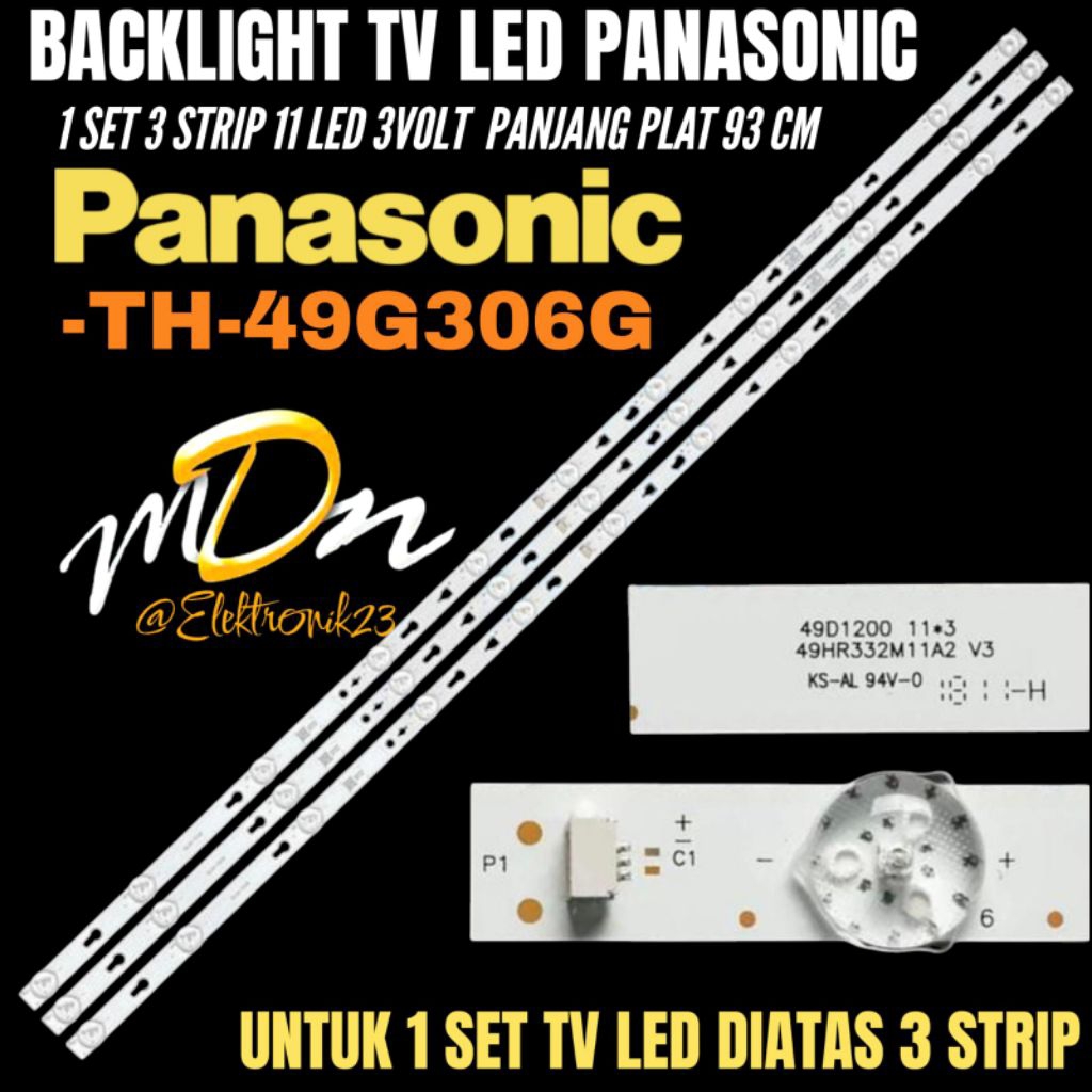 BACKLIGHT TV LED PANASONIC 49 INCH TH-49G306G BACKLIGHT TV LED 49 INCH PANASONIC