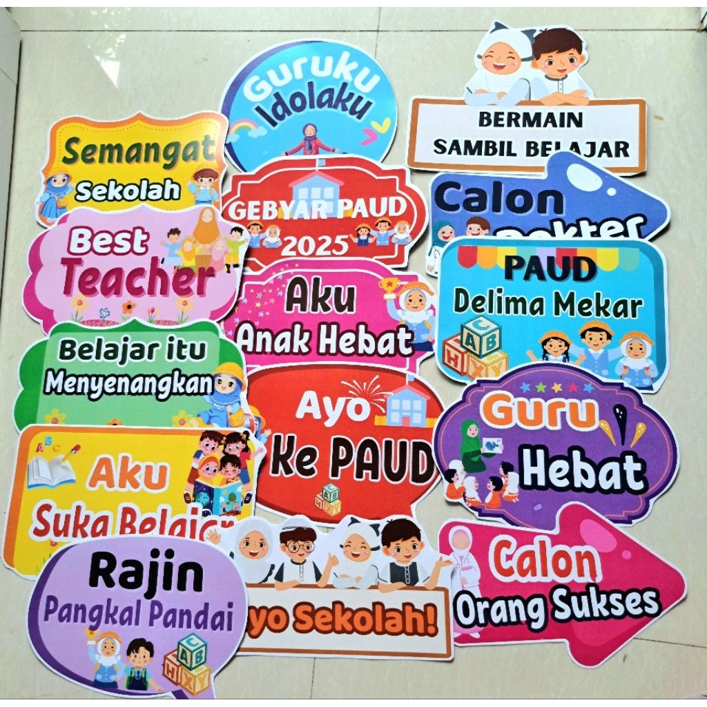 Custom Props dekorasi Photobooth bebas custom gambar dan teks