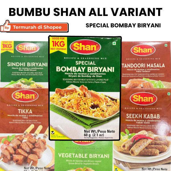

Bumbu SHAN All Variant Termurah - Bumbu Biryani, Nasi Mandhi Instant Enak Asli 100% Import