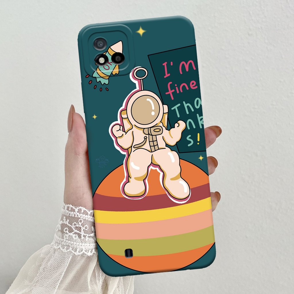 Softcase Realme C11 2021 - ORORA - Casing Realme C11 2021 - Motif case Astronot - Realme - Softcase 