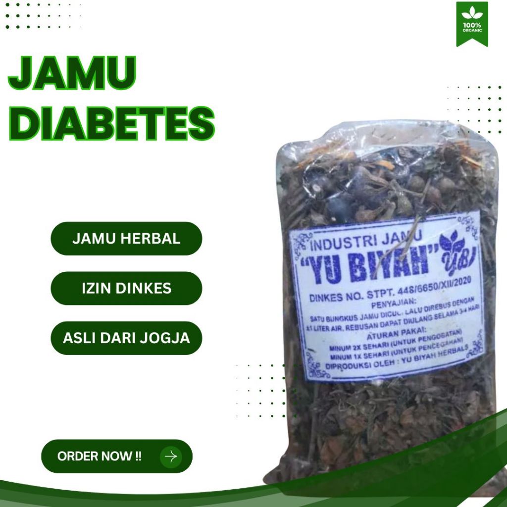 

Jamu Godog Diabetes/ Kencing Manis Herbal/ Obat Tradisional Herbal Alami, Kering, Meletus