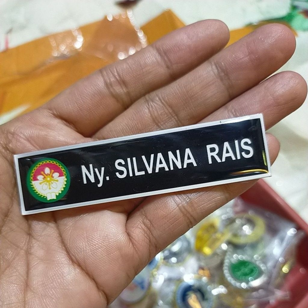 

Name tag#Nama Dada logo Dharma Wanita custom