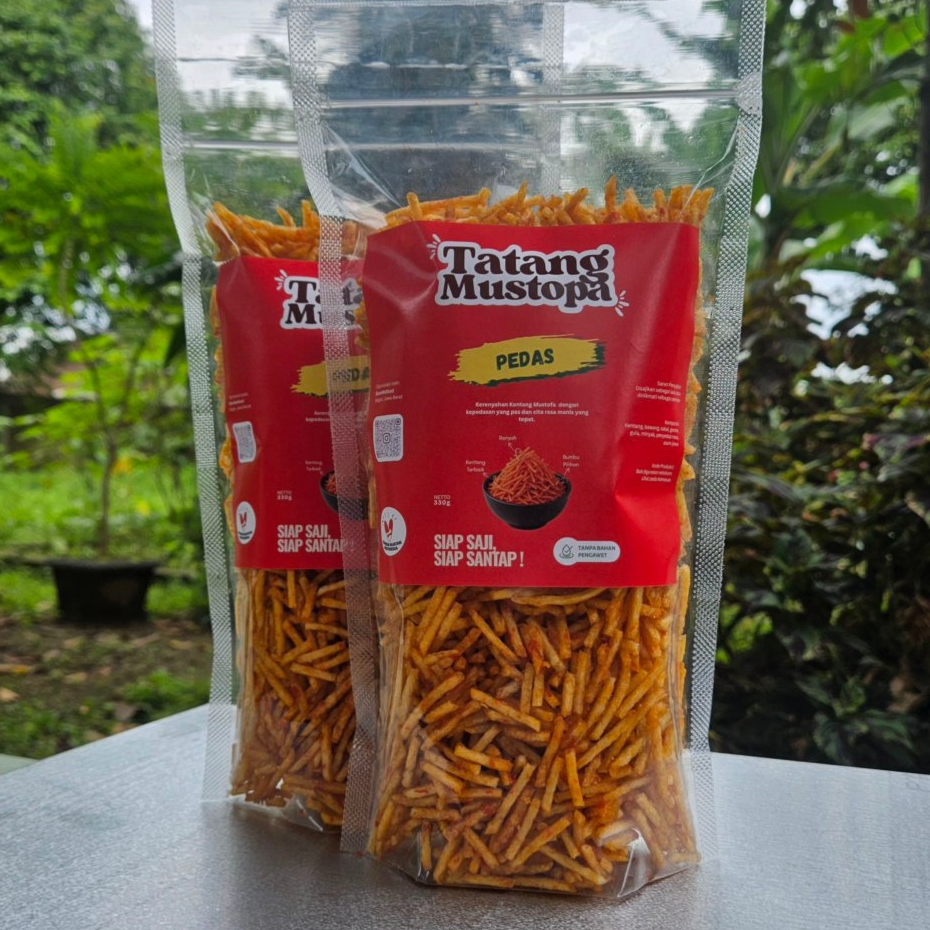 

TATANG MUSTOPA Kering Kentang Mustofa Pedas Renyah Kriuk 330gr Homemade Tanpa Pengawet