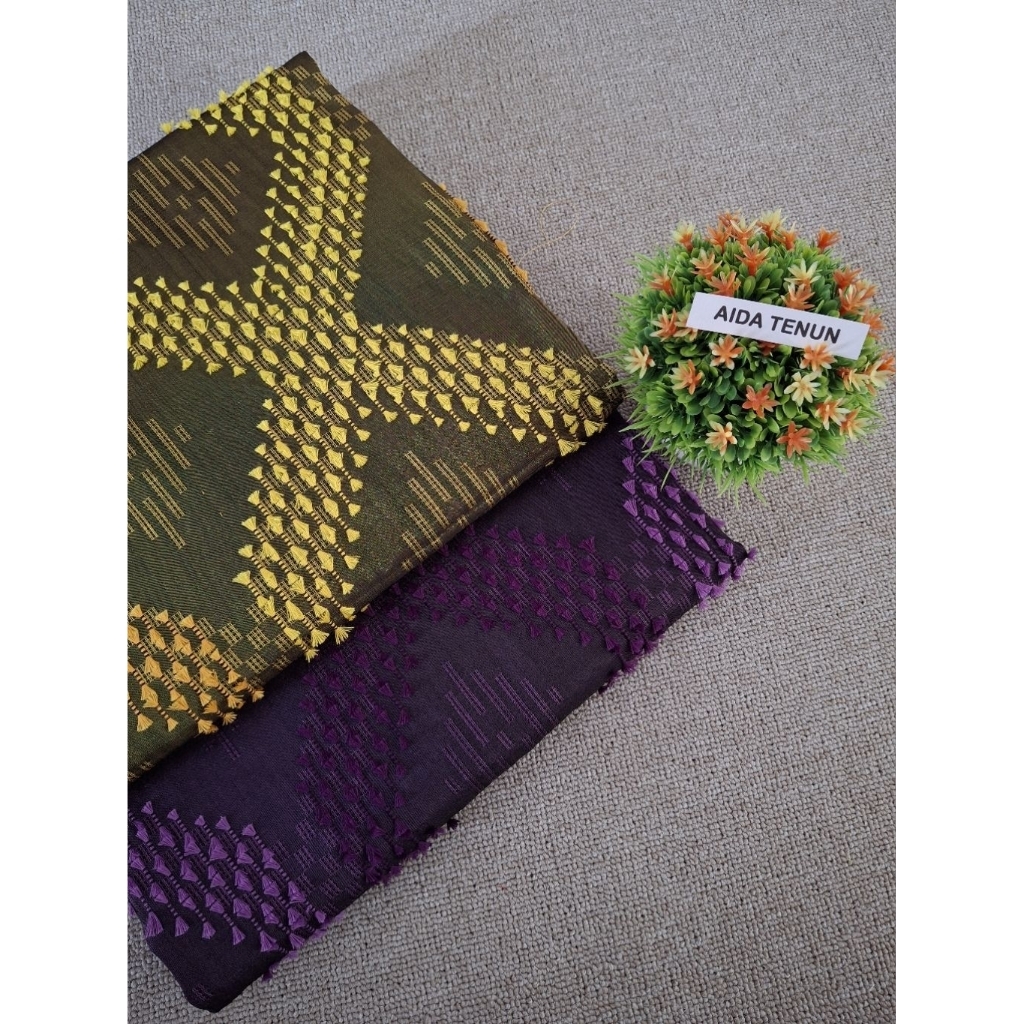 KAIN TENUN BULU JEPARA PREMIUM TENUN ATBM TENUN SONGKET BULU Code 014