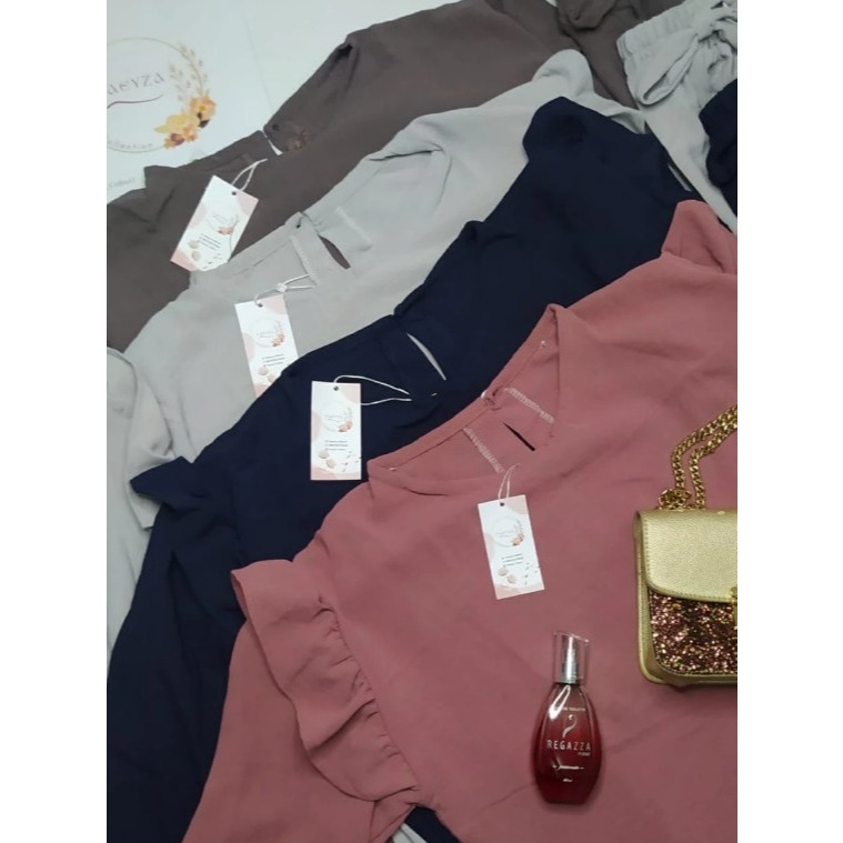 Rubi Set Stelan Wanita Stelan Kulot Crinkle Ootd Kekinian Stelan Terbaru One Set Wanita