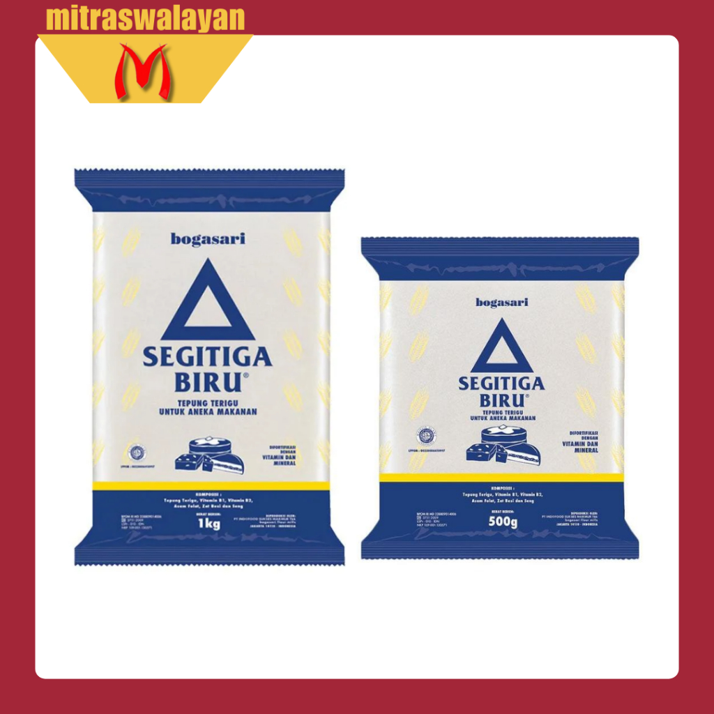 

SEGITIGA BIRU Tepung Terigu Kemasan 500 gr dan 1 kg