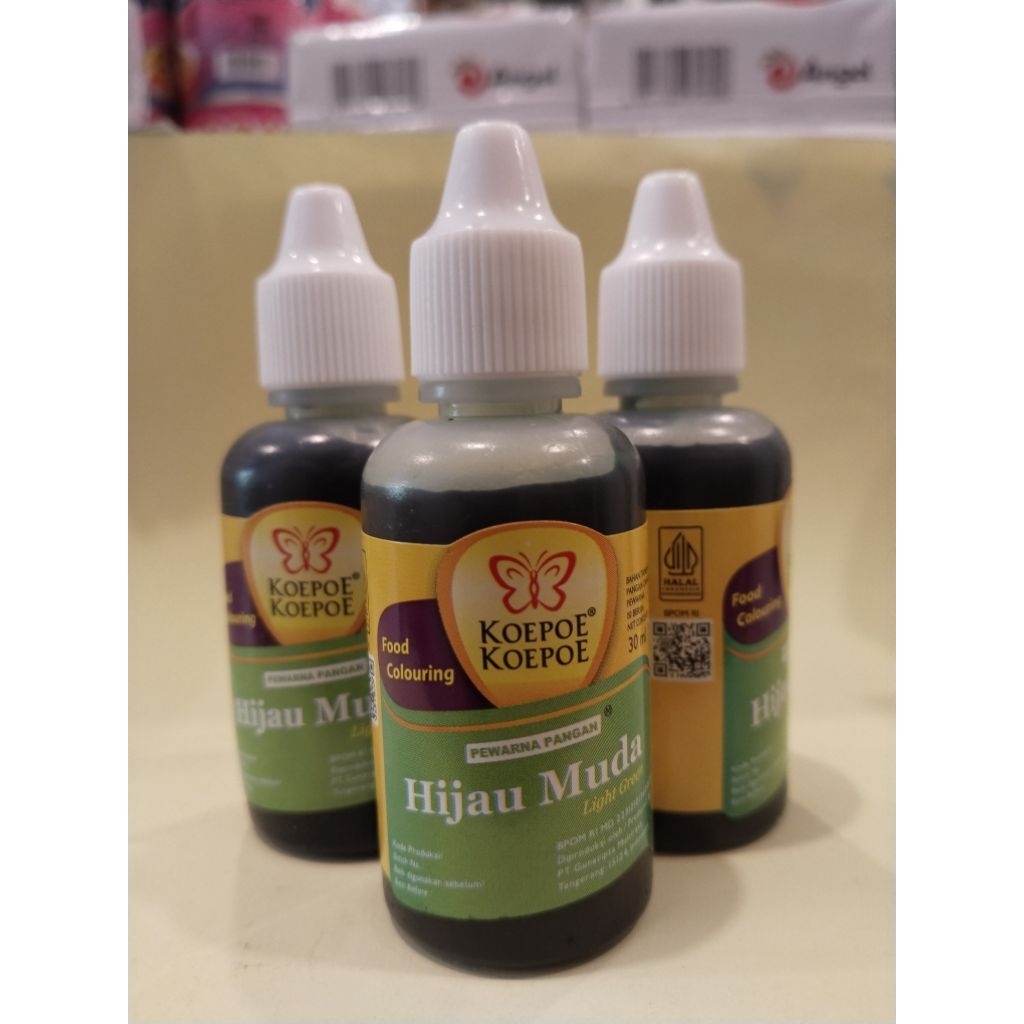 

Pewarna Makanan (HIJAU MUDA) Koepoe-koepoe cair 30 ML