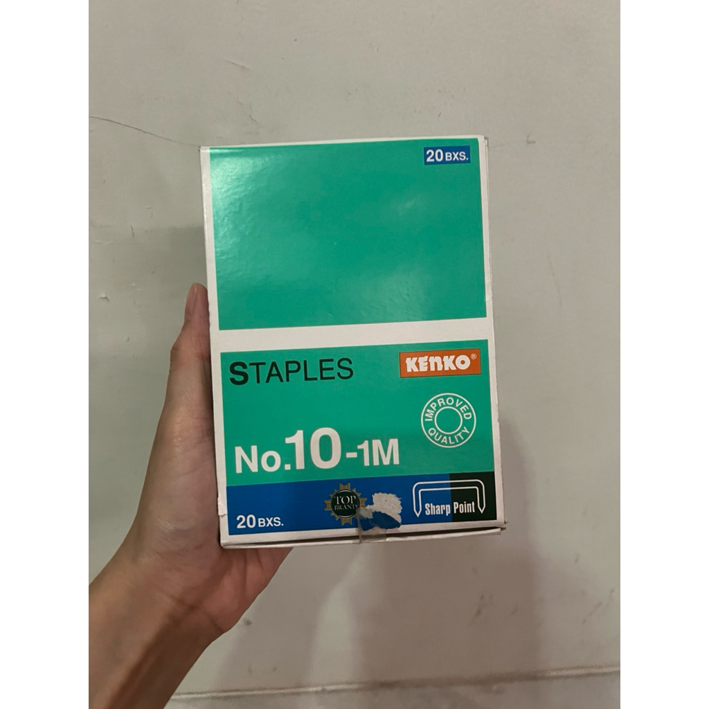 

( 1 pak = 20 dus kecil ) 10-1M Staples Isi Stapler Stepler Neces KENKO No.10 -1M ( 20 dus Kecil )
