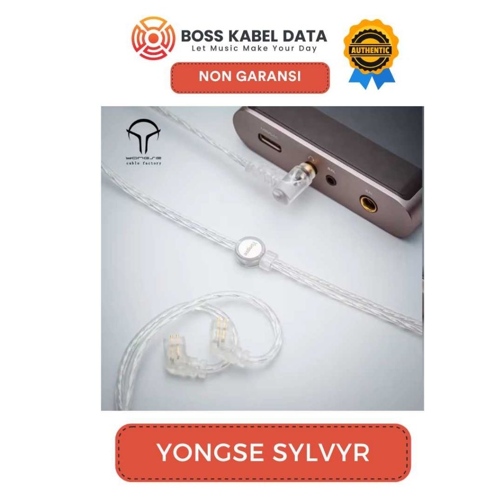 YONGSE Sylvyr Silver Plated Single Crystal Copper Earphones Cable