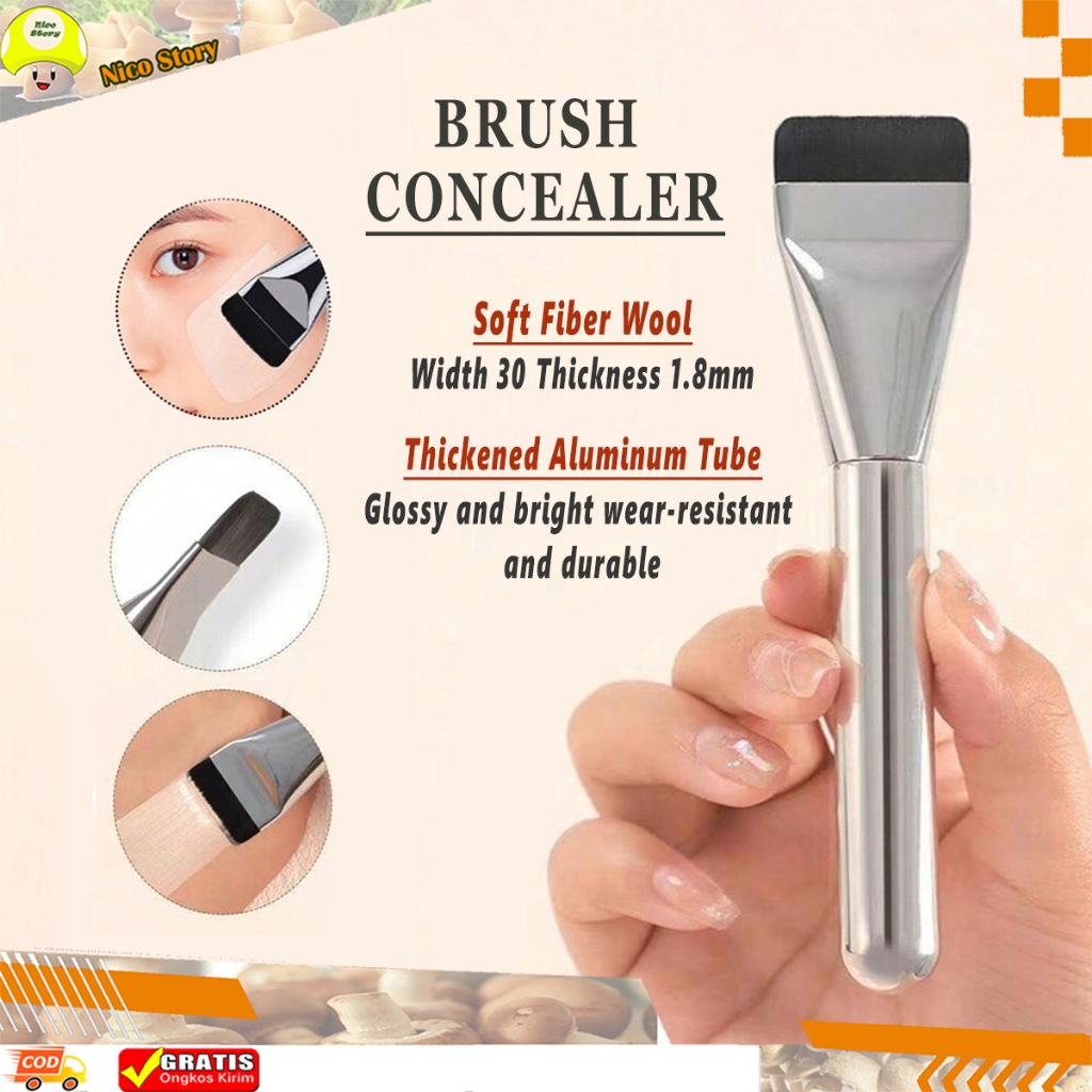 (ncs) Kuas Masker Blend Concealer Alas Foundation brush blanding hasil rata makeup lebih flawless se