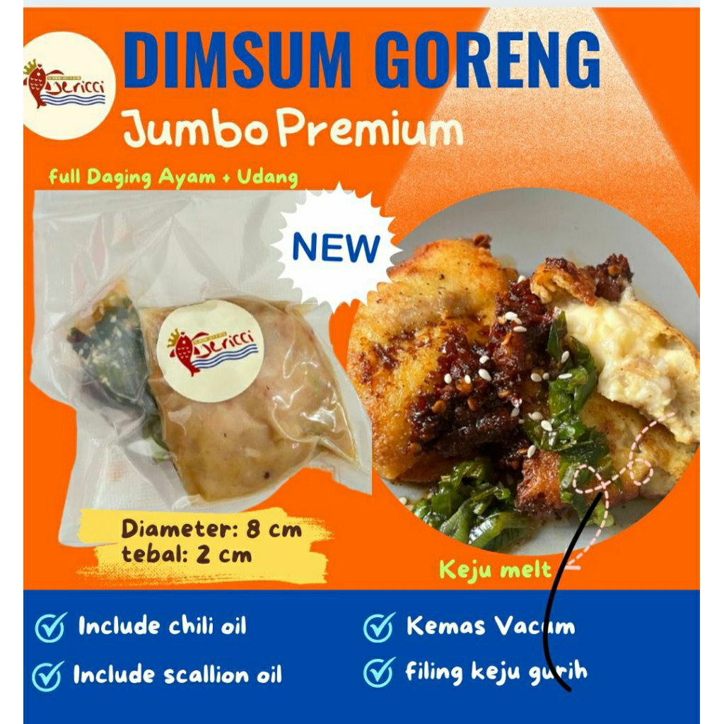 

[HALAL ENAK] DIMSUM GORENG VIRAL KEJU MELELEH FREE CHILI OIL & SCALLION OIL RASA PREMIUM KEMAS VACUM/DIMSUM HALAL [KHUSUS JAWA TIMUR]