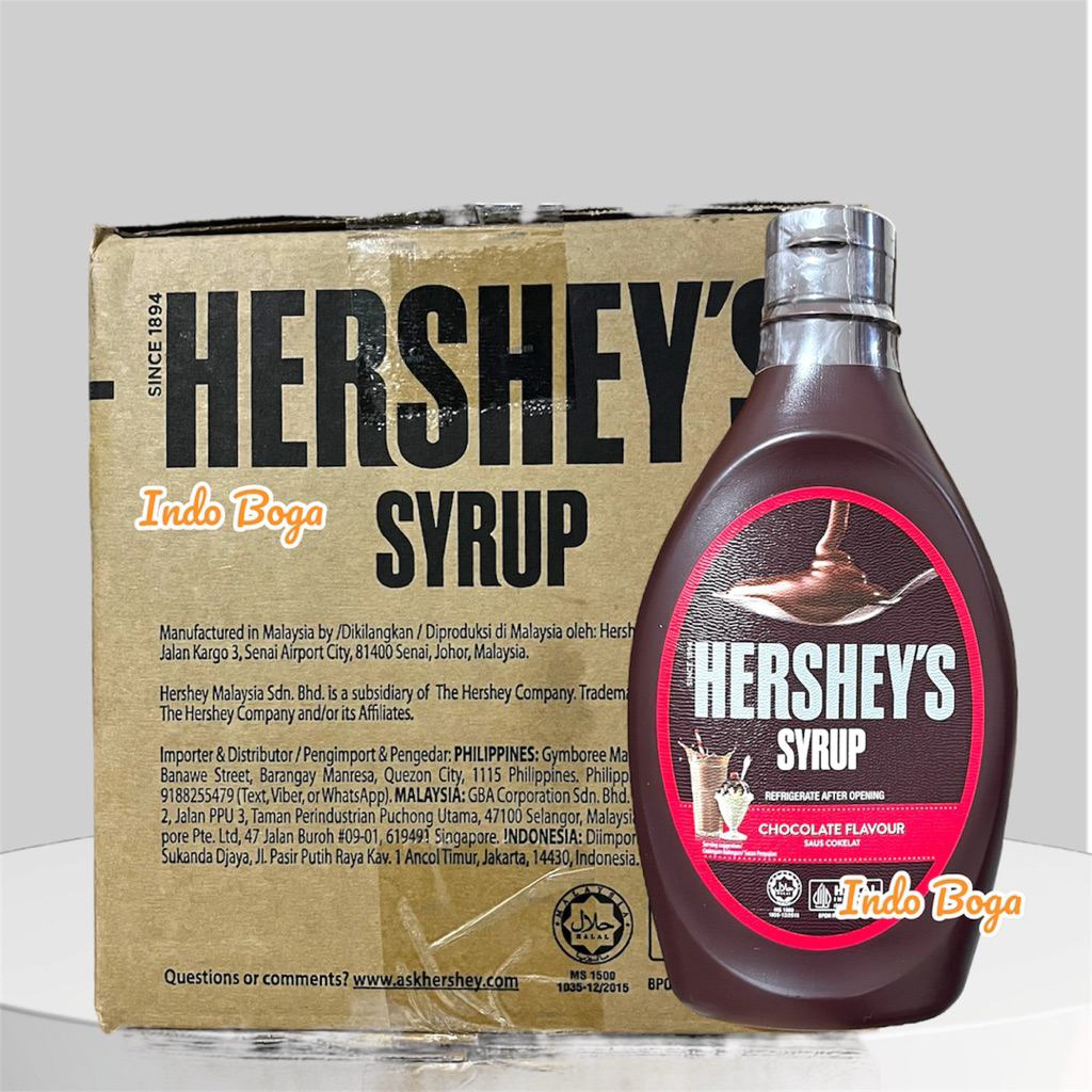 

KARTONAN Hershey’s Syrup Chocolate 623 gram x 12 pcs per DUS / sirup coklat hersheys topping minuman kue dessert