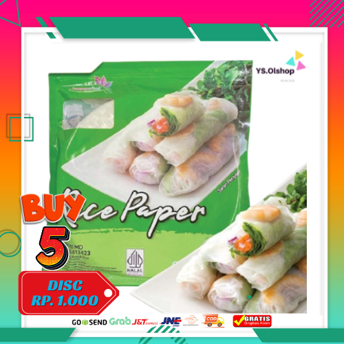 

Rice Paper Bulat 200 g isi 20 lembar - Banh Trang 22cm - Kulit Lumpia Vietnam- Rice roll- Salad Wrap