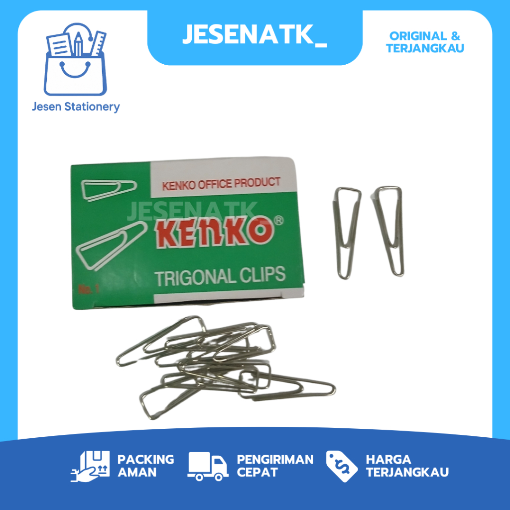 

Kenko Paper Clip Trigonal Clip No. 1 Klip Kertas Penjepit Kertas
