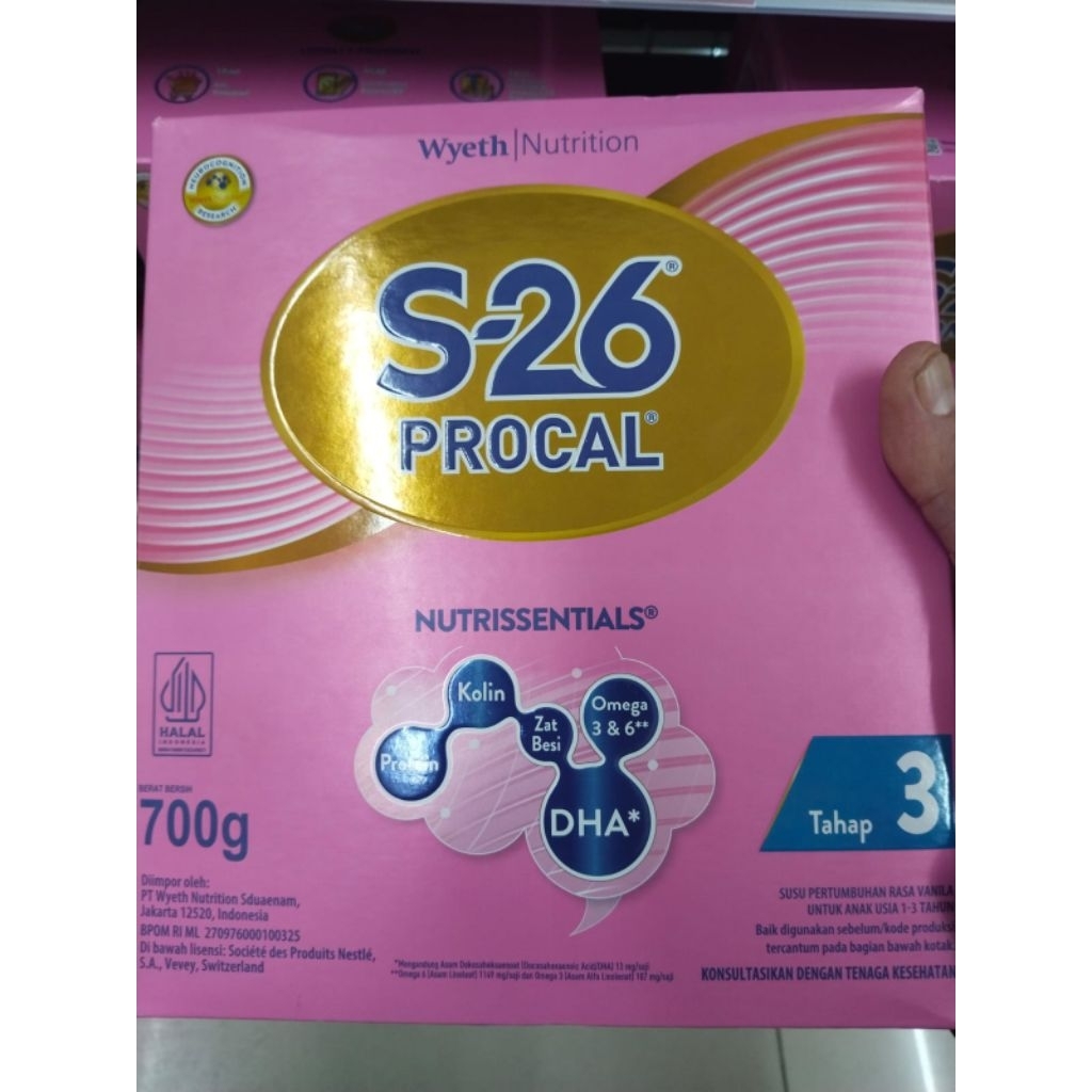 

S-26 Procal tahap 3 usia 1-3 tahun 700gram rasa vanilla exp mei-desember 2026