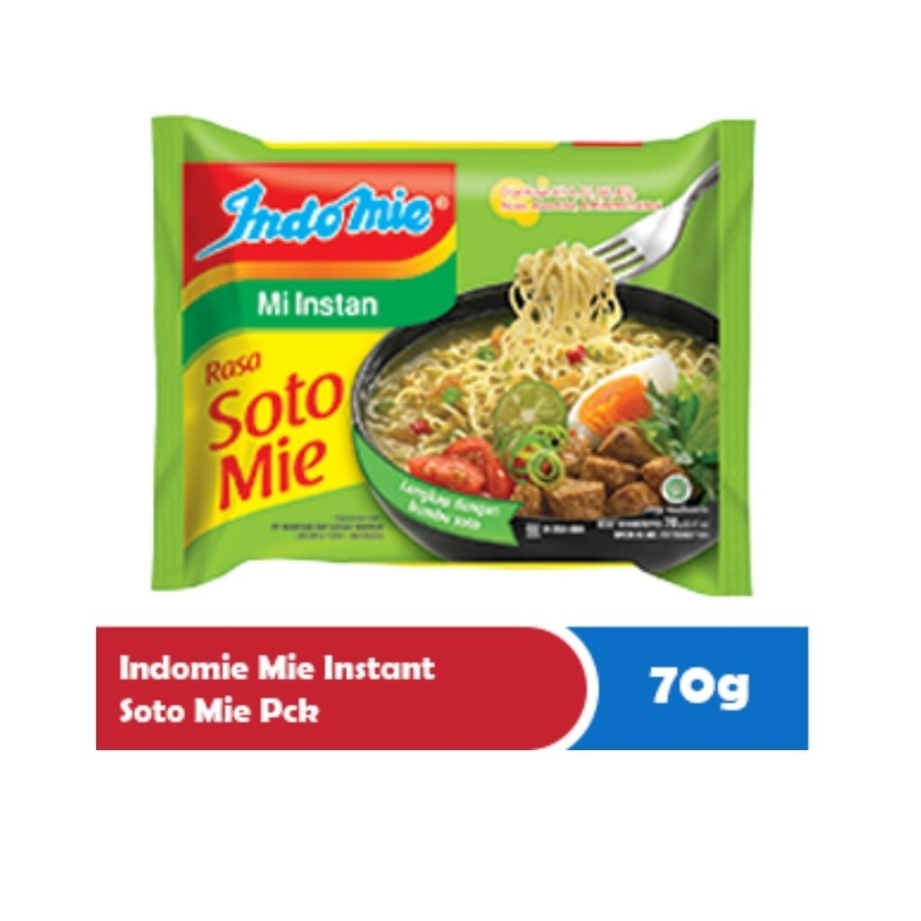 

INDOMIE MIE INSTAN RASA SOTO 70gr 1 dus isi 40pcs