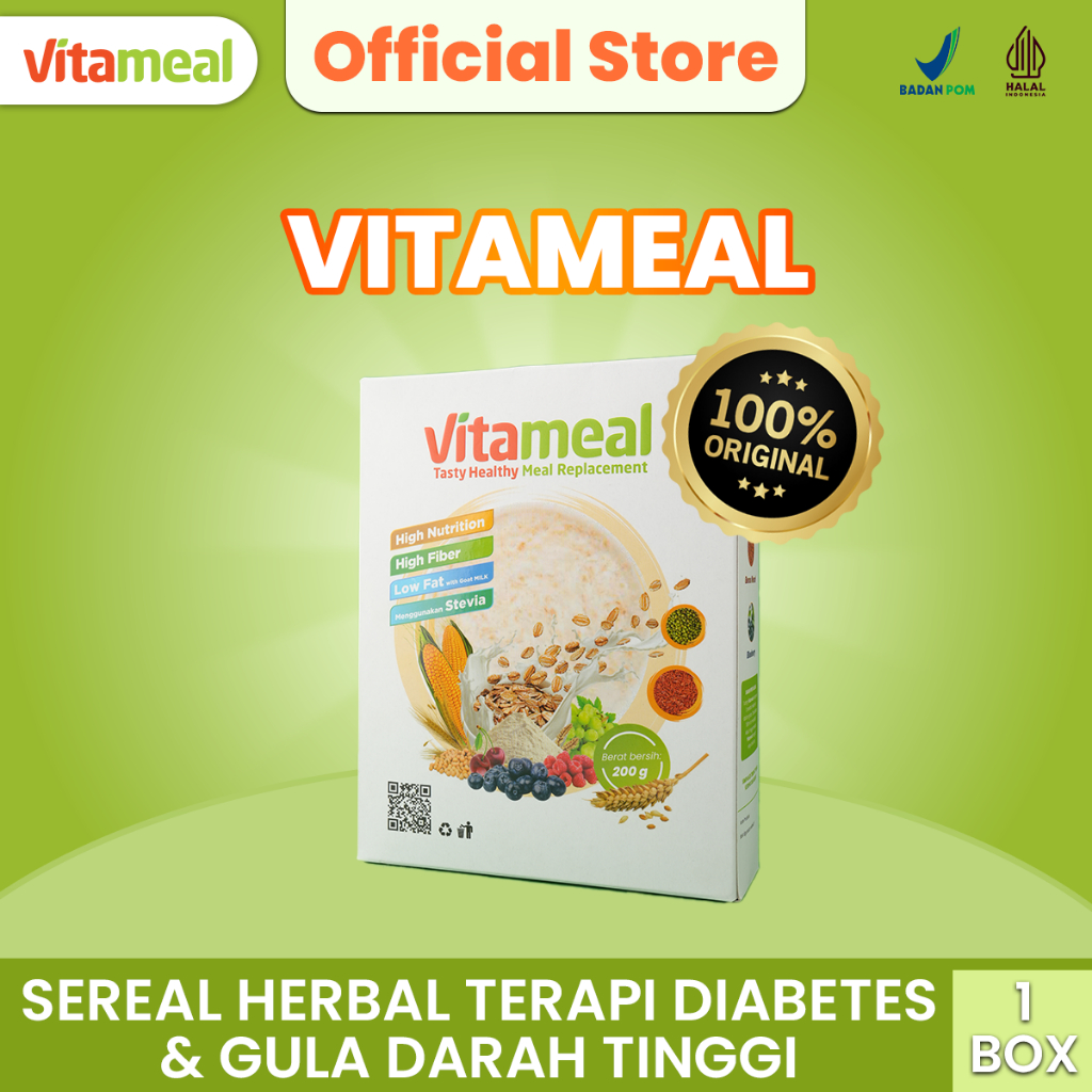 

Vitameal Sereal Multigrain Superfood Solusi Gula Darah Dan Kolesterol Official 1 Box VITAMILK HERBAL