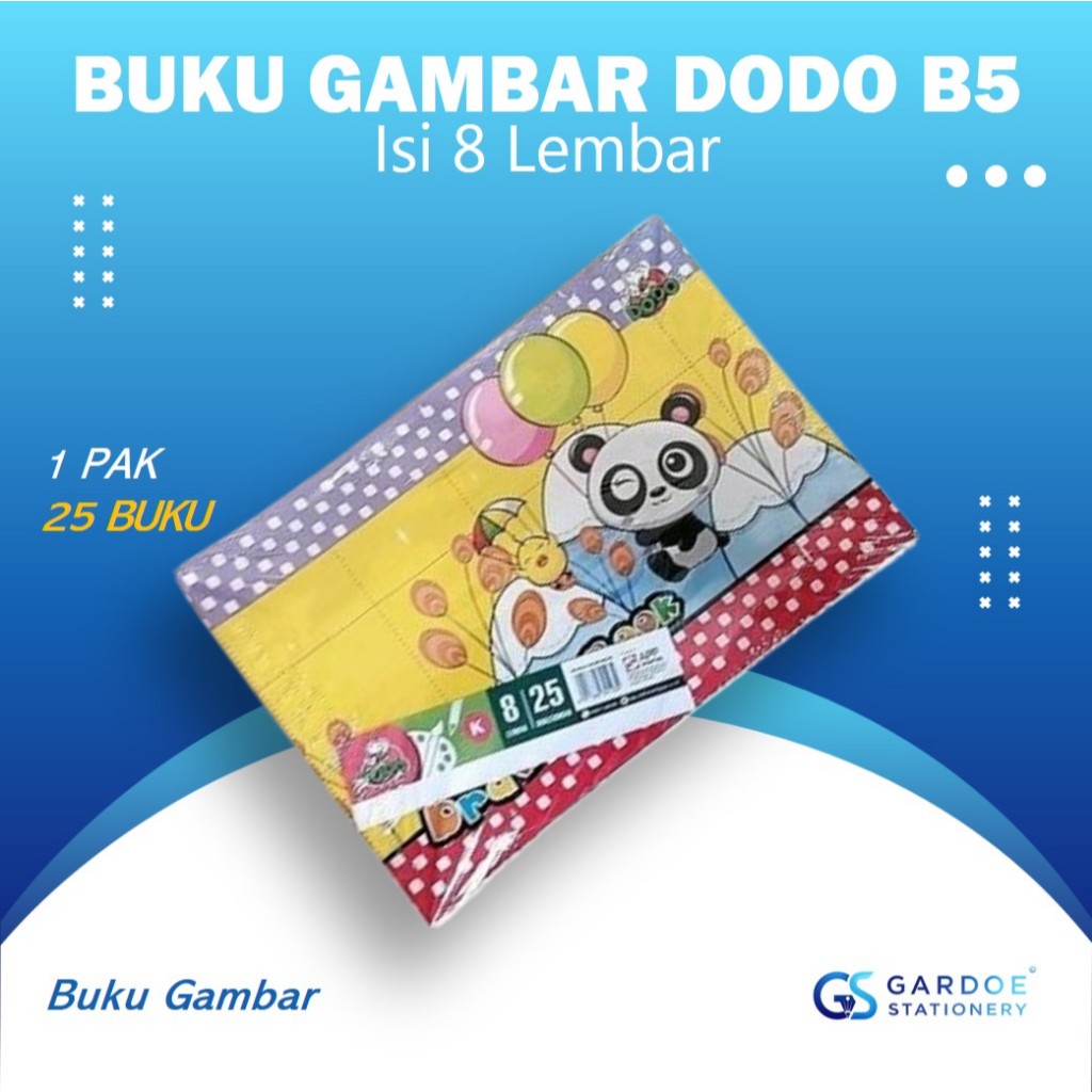 

(25 Pcs) GROSIR Buku Gambar DODO B5 / Kecil 26 x 18 Cm Isi 8 Lembar Tebal Putih Polos DODO Murah Berkualitas Dari Sinar Dunia | PACK