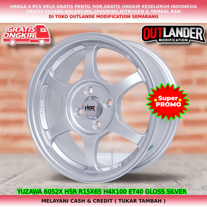 velg racing hsr velg R15 untuk mobil Vios Yaris Agya Altis Ayla Calya Baleno dll hsr yuzawa R15