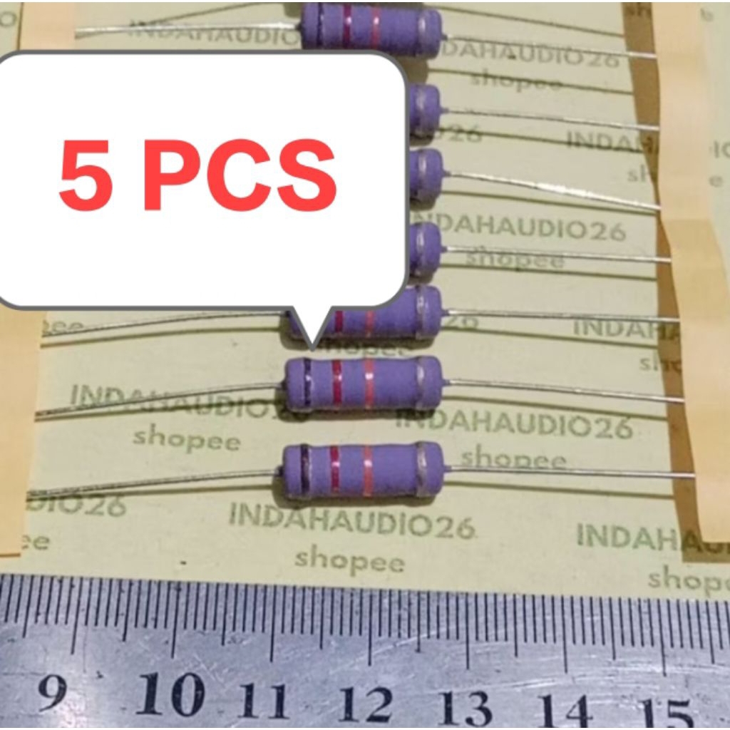 5 PCS UNGU 12K 3W 5% kaki tembaga resistor 12 k 3 watt 12 kilo ohm 3 w 3watt 5 persen 12k 3w