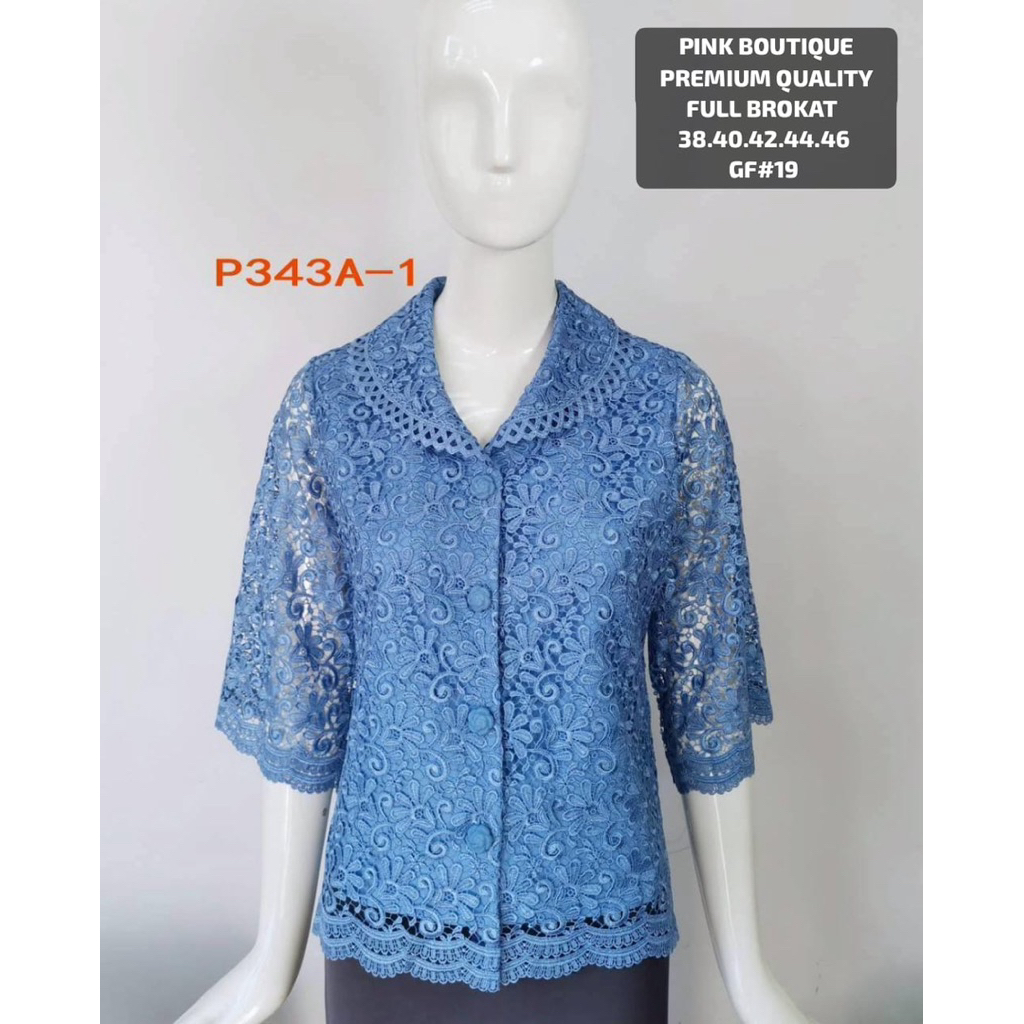 Ready Pink butik atasan brokat bangkok super terbaru P349B