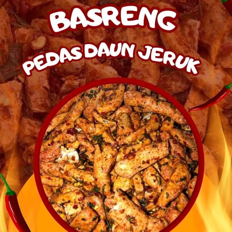 

Basreng pedas daun jeruk bumbu melimpah termurah 500gr