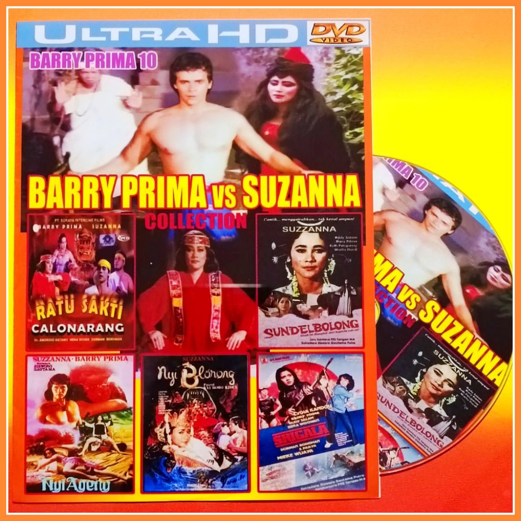 Kaset Film Indonesia Jadul Koleksi Barry Prima - Suzanna Vol.10 Edisi Pilihan Campuran 5in1 HD