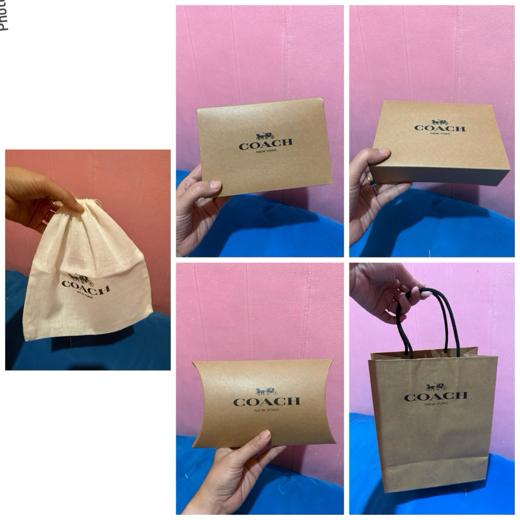 

TERMURAH READY STOCK Paperbag COACH size S / Kotak Dompet / Dust Bag Mini Coach Original / Canvas Wallet Bag / Dustbag Kanvas / Tas jinjing kertas karton / Sticker segel Coach Ori 100% / Paperbag / Tas kado / Kotak kado