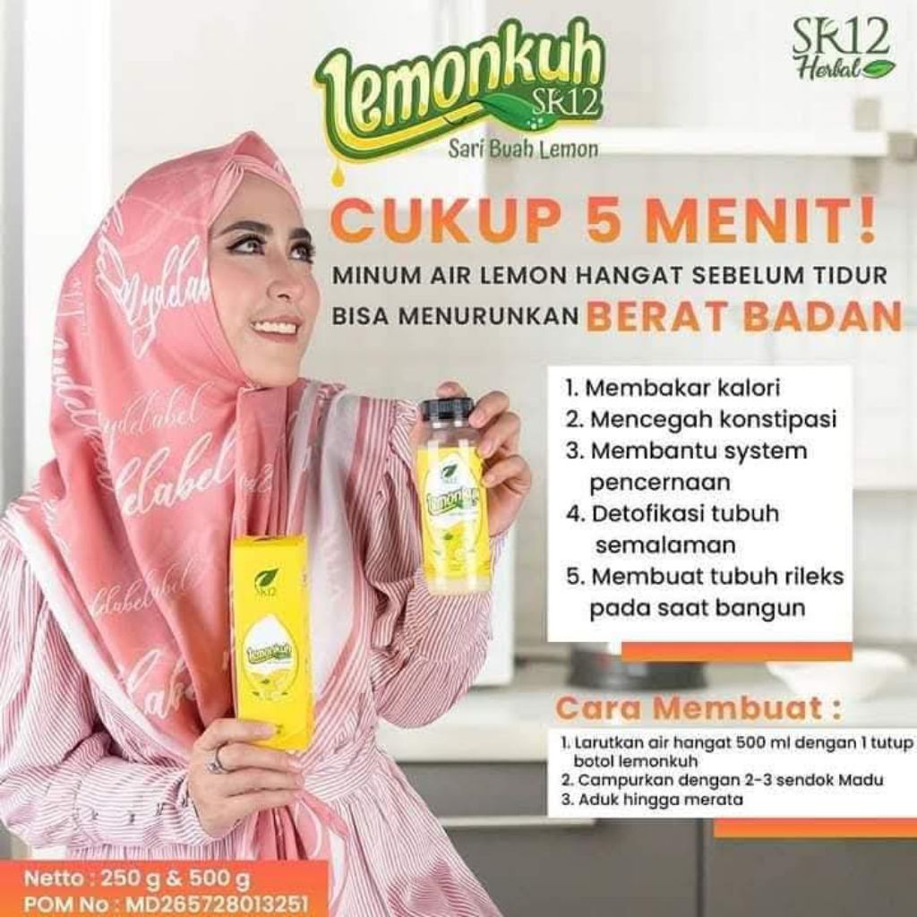 

LEMONKUH SR12/SARI BUAH LEMON SR12/PENURUN BERAT BADAN/PELANGSING BPOM/PENDETOKS TUBUH