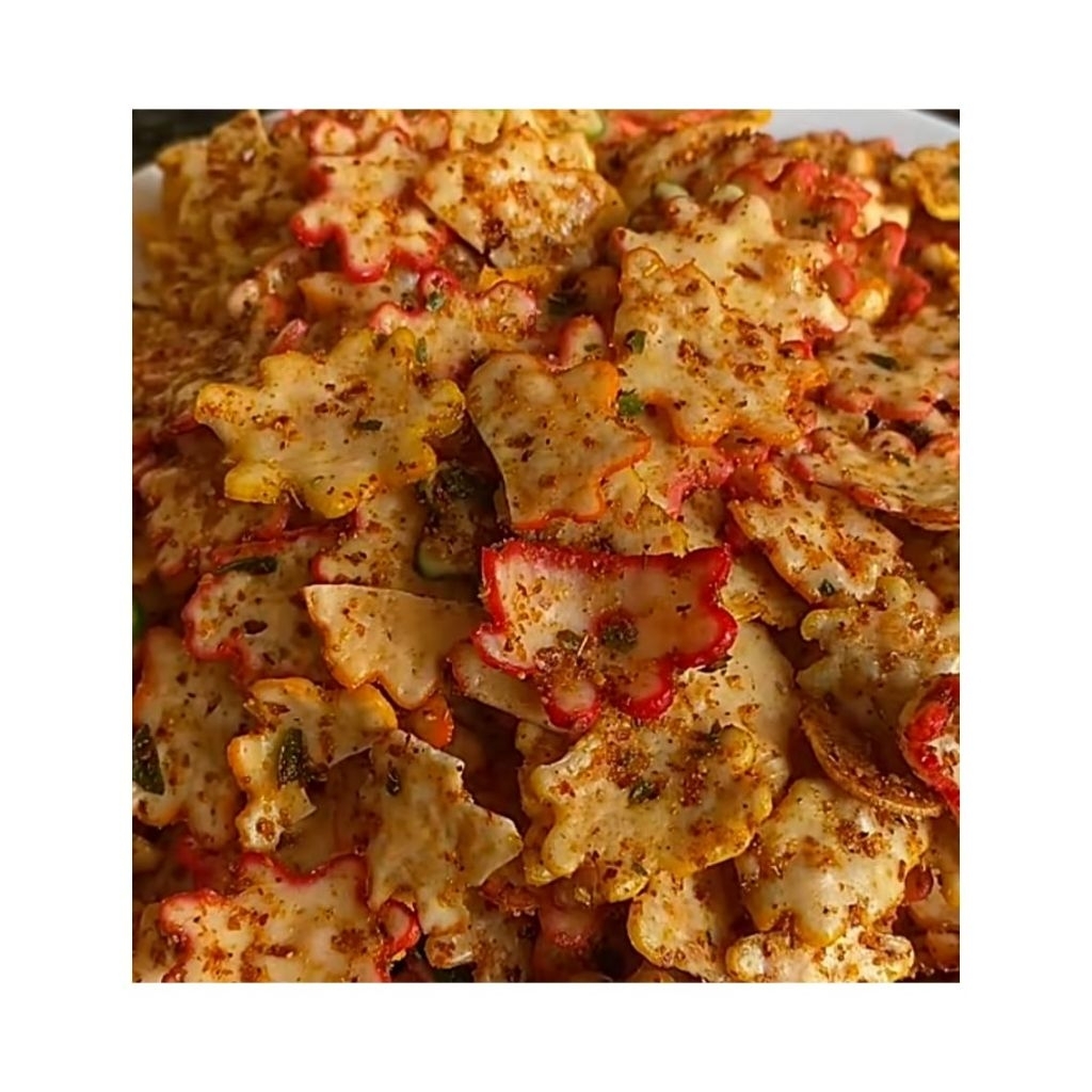 

Kerupuk seblak kering bunga daun jeruk pedas 500gr