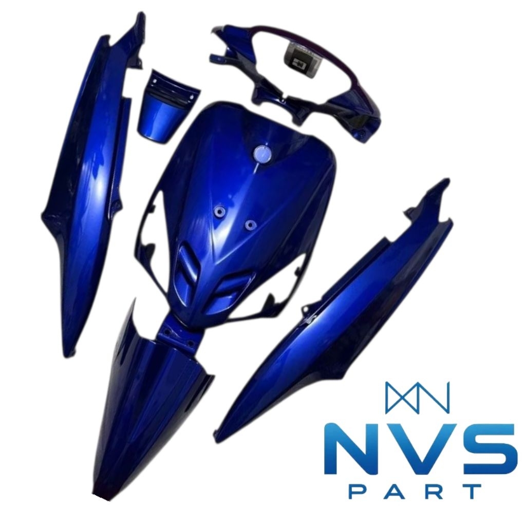 Cover full body halus Yamaha mio smile warna biru tua