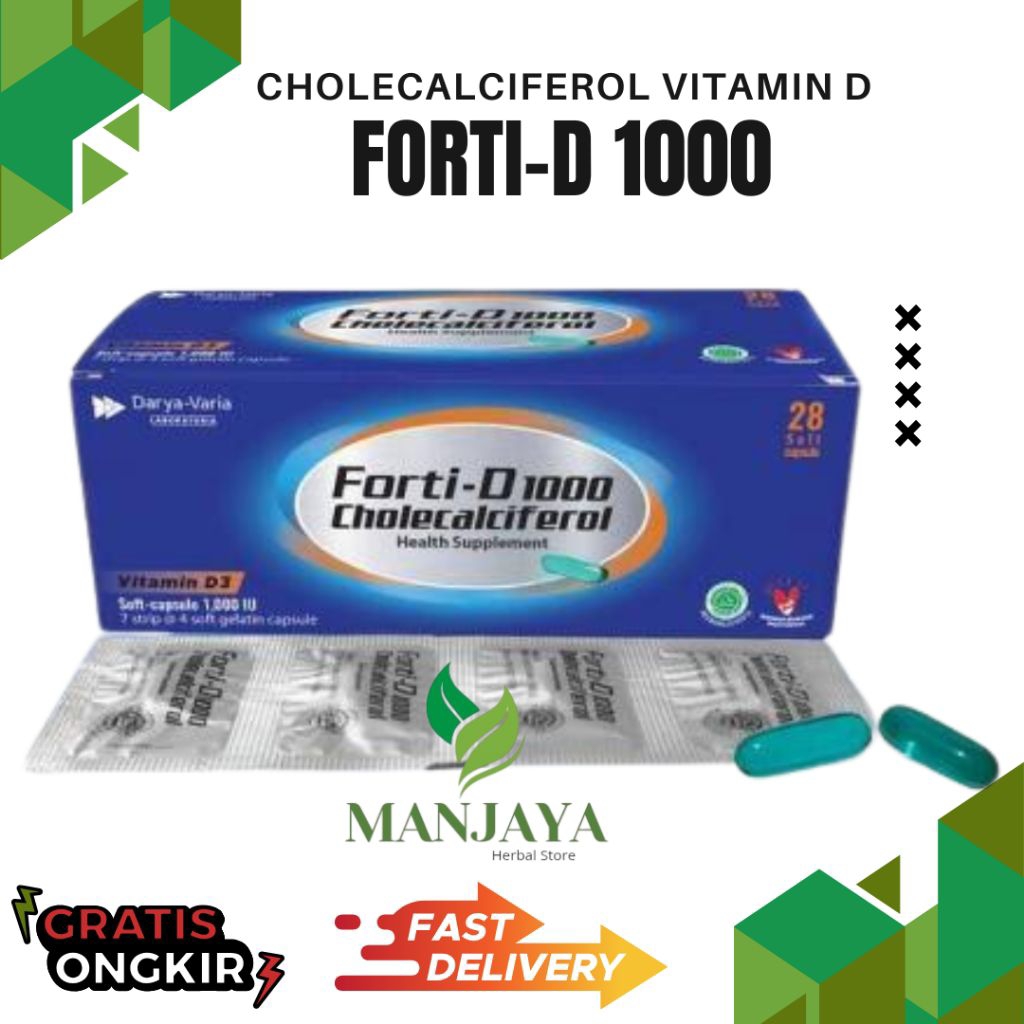 FORTI-D 1000  IU Cholecalciferol Vitamin D3 isi 28 Kapsul