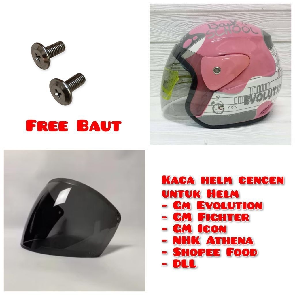Kaca Helm Cencen GM Evolution GM Fighter GM Icon / KORAN PREMIUM PNP Murah