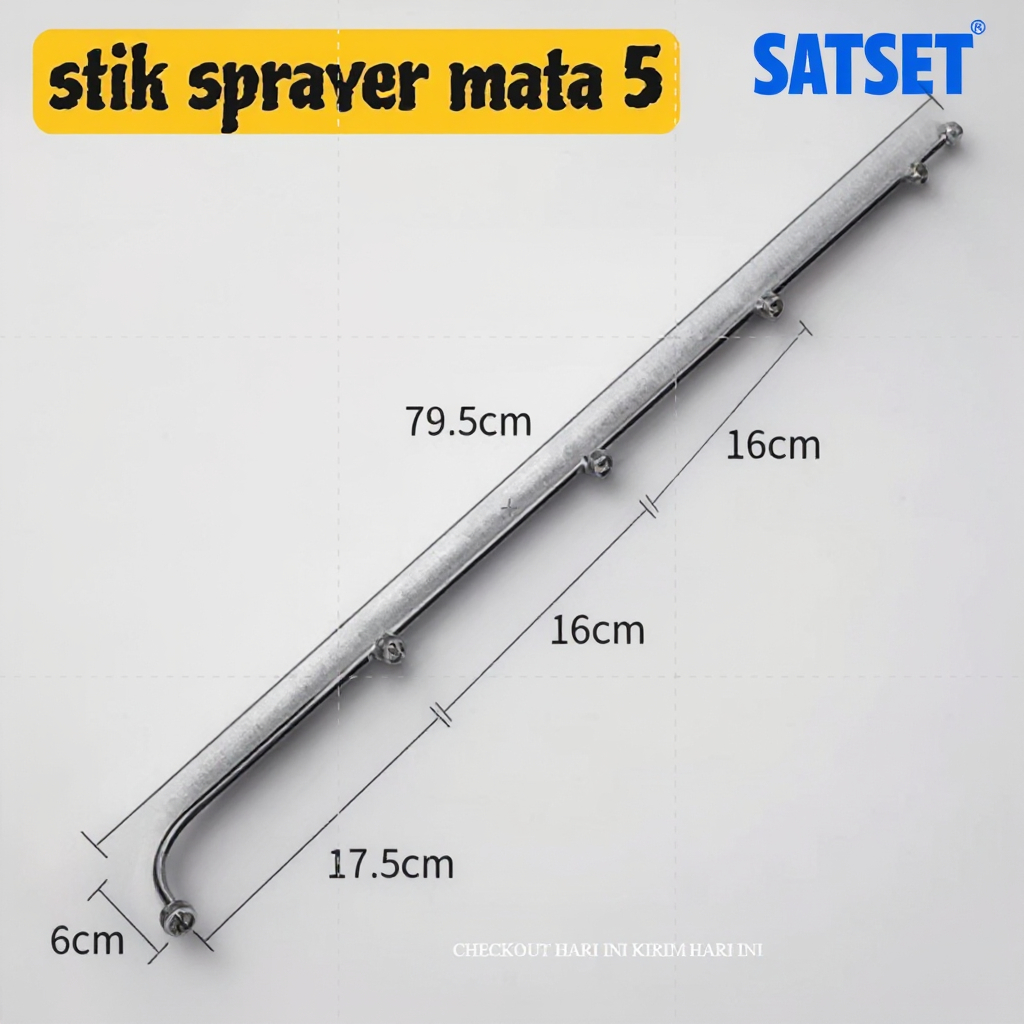 STIK SPRAYER MATA 5 PANJANG 90CM/ Stik / Stick Sprayer Mesin / Elektrik 5 mata / nozel Stainless