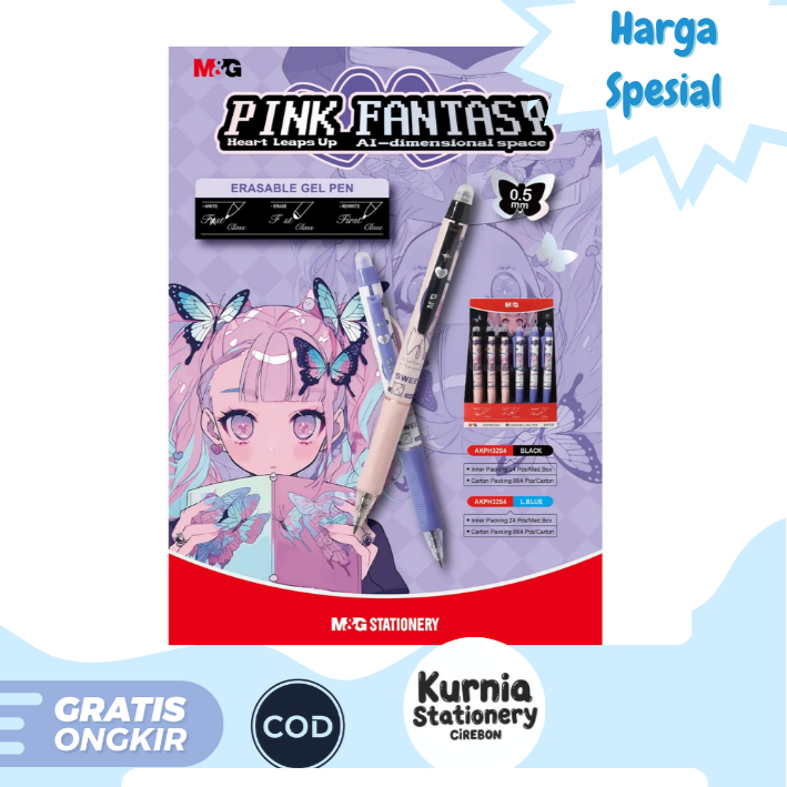 

M&G Erasable Gel Pen Pink Fantasi 0.5 mm AKPH32S41105k8C (Satuan)
