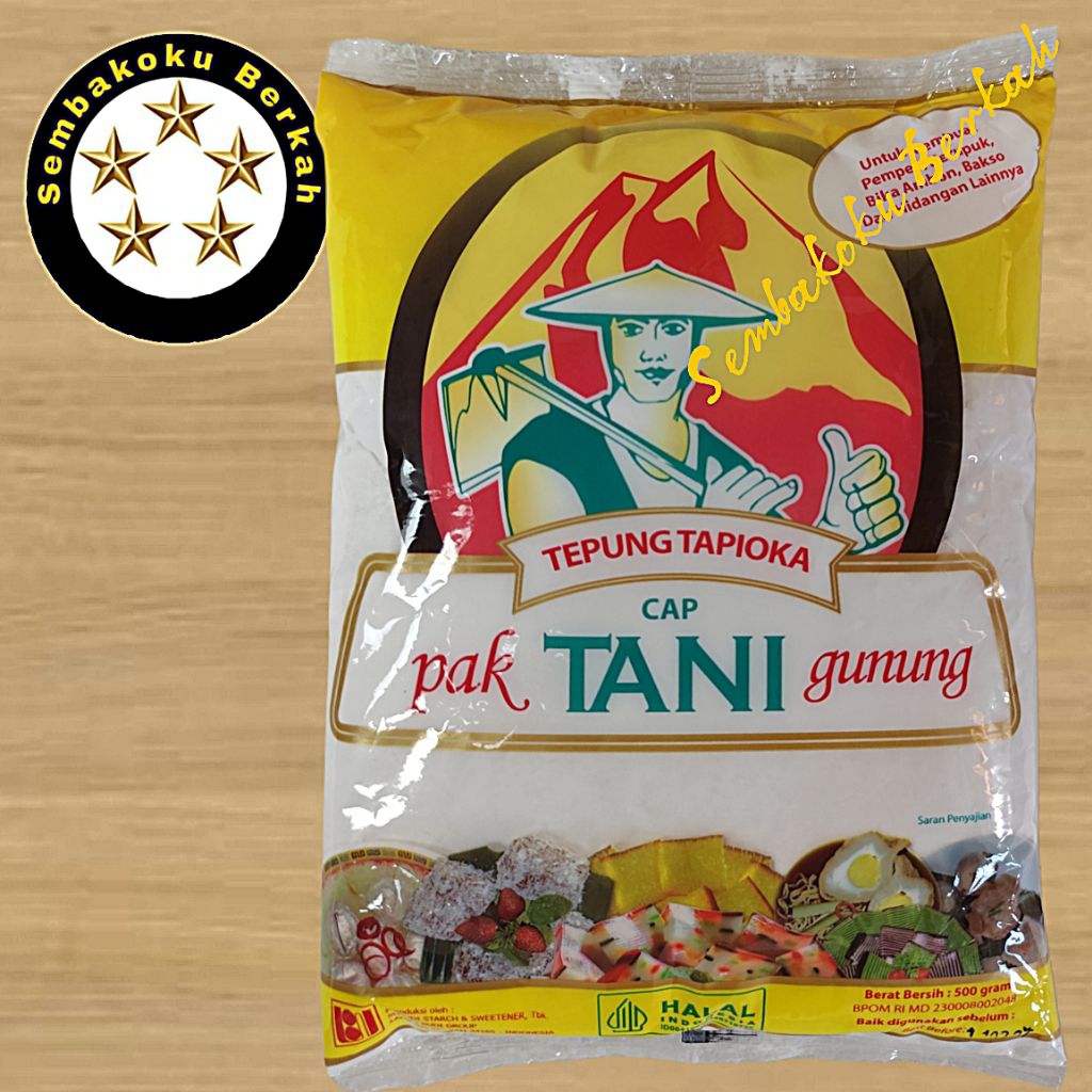 

Tepung Tapioka Cap Pak Tani Gunung 500 Gram