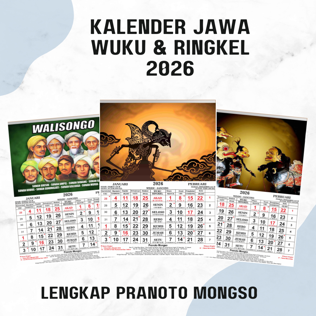 

KALENDER JAWA & MASEHI 2026 KOMPLIT WUKU DAN RINGKEL TERMURAH