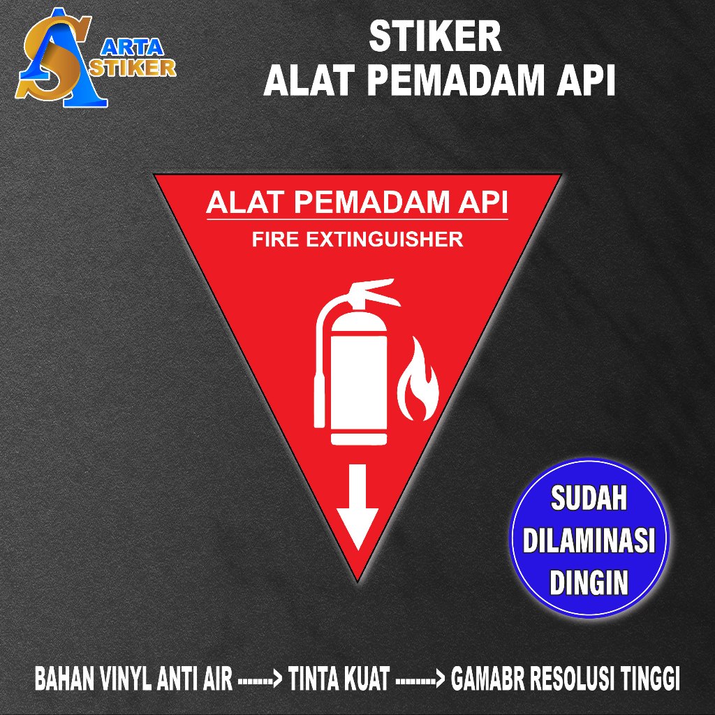 

03. STIKER APAR | STIKER PETUNJUK PEMADAM API | STIKER VINYL TAHAN AIR