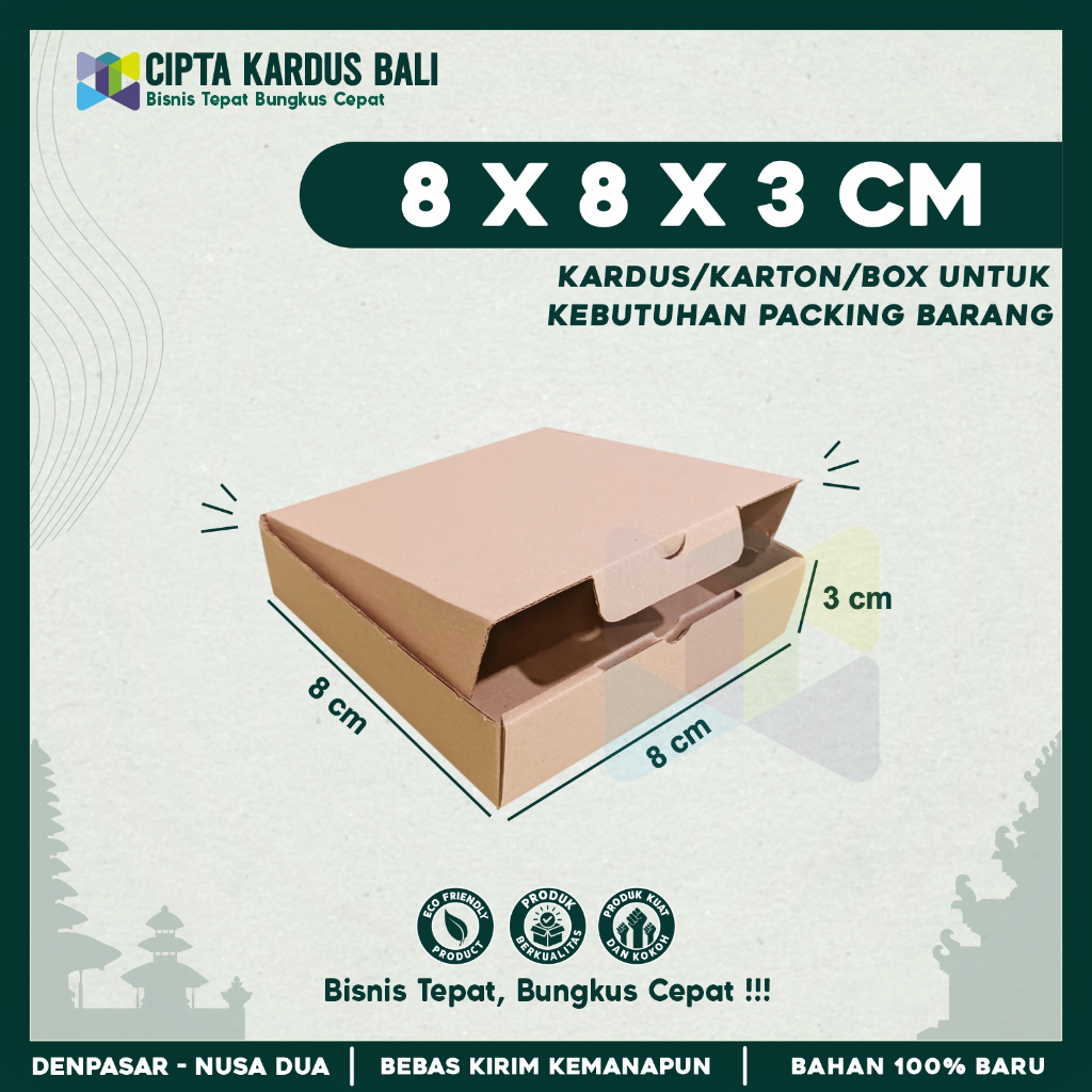 

Kardus Die Cut 8x8x3 | Box Hampers | Karton Packing