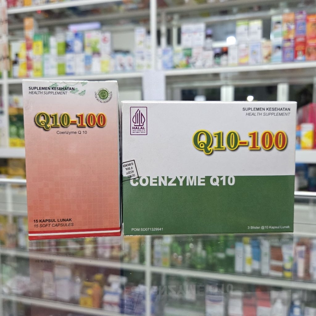 Q10-100 suplemen kesehatan botol dan blister
