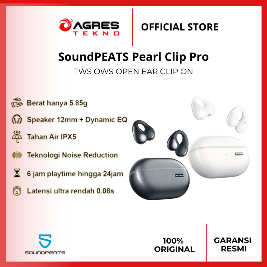SoundPeats Pearl Clip Pro TWS OWS Open Ear Clip On