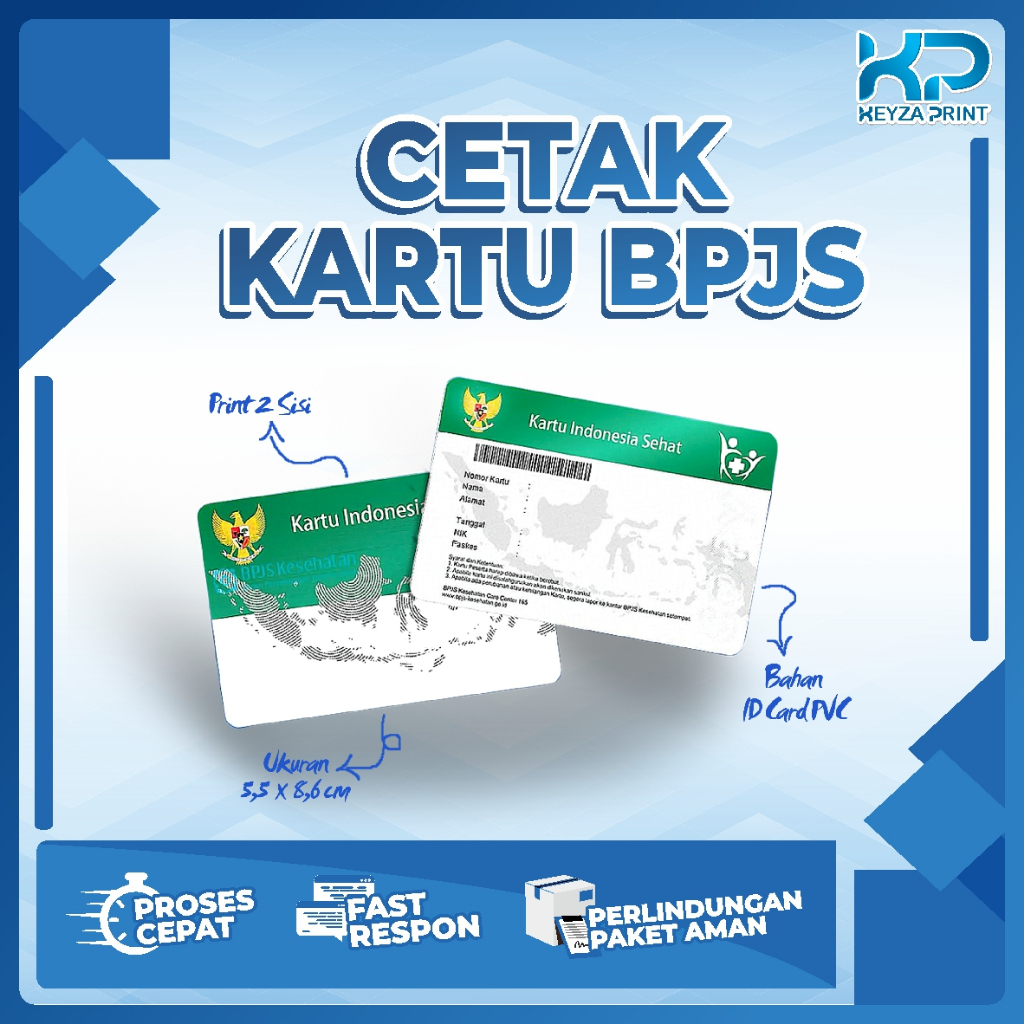 Cetak ID Card UV Satuan Bahan PVC Custom Full Color