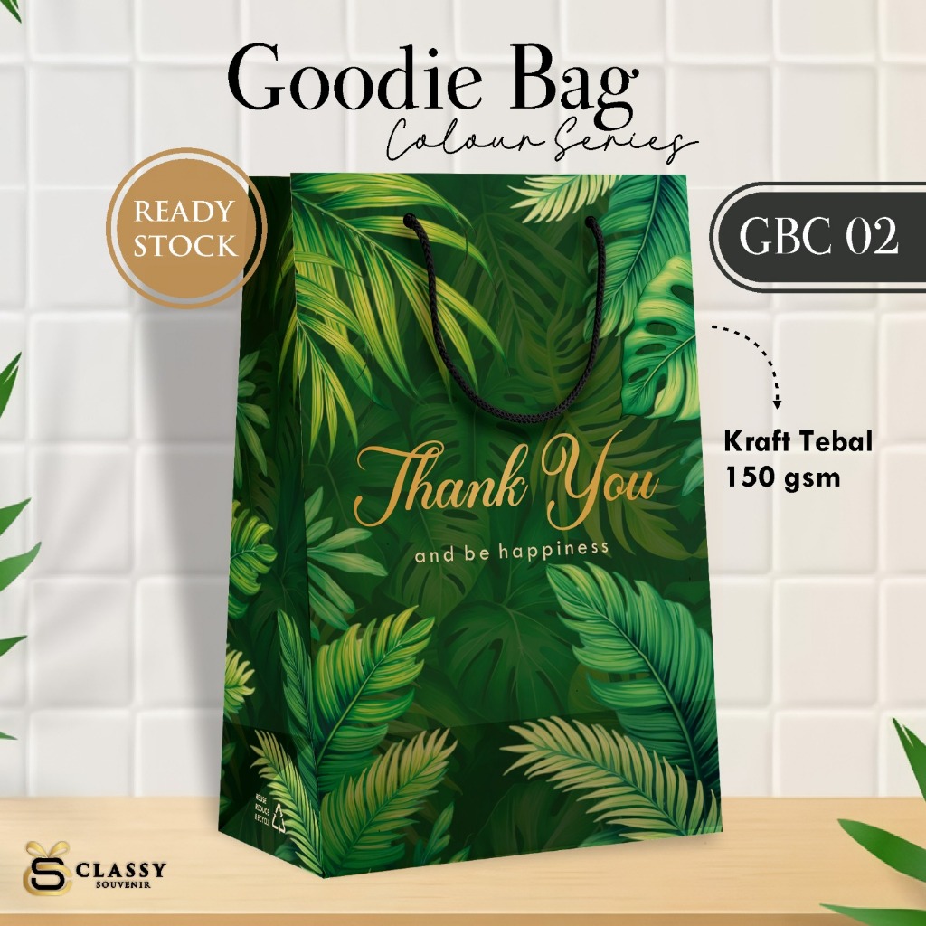 

[12 PCS] PAPERBAG GBC 02 MOTIF READY STOCK - TAS SOUVENIR PERNIKAHAN BAHAN KRAFT LUSINAN