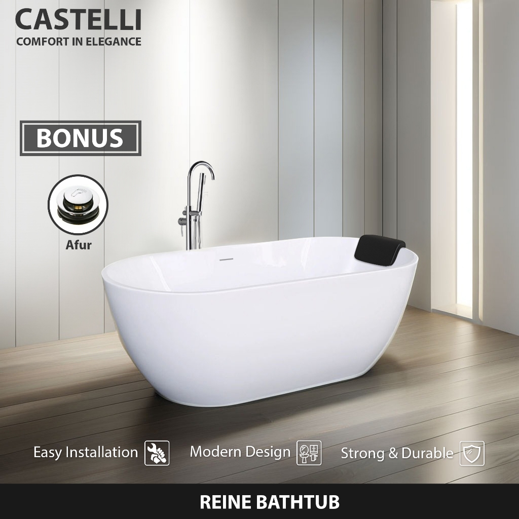 Bathtub Reine Free Standing Castelli  Kamar Mandi BathTub Acrylic