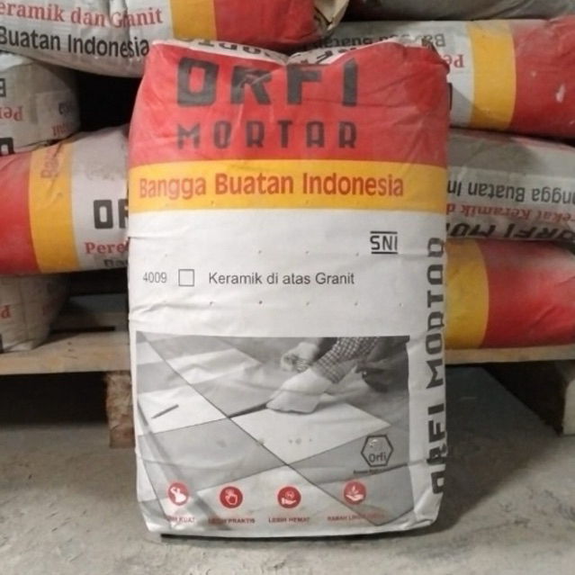 ORFI MORTAR 20kg SEMEN PEREKAT KERAMIK GRANIT KE KERAMIK GRANIT