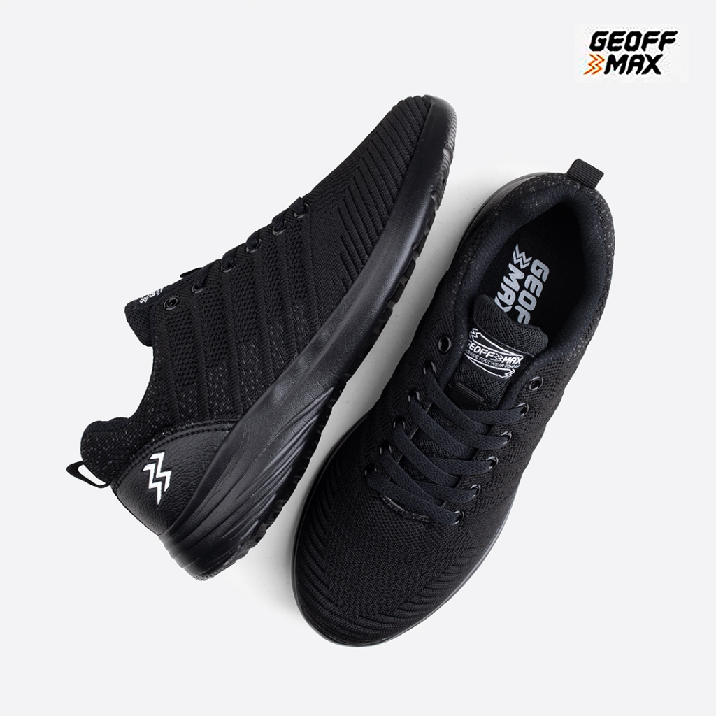 Terbaru Geoff Max - At-693 All Black Sepatu Olahraga Pria Wanita