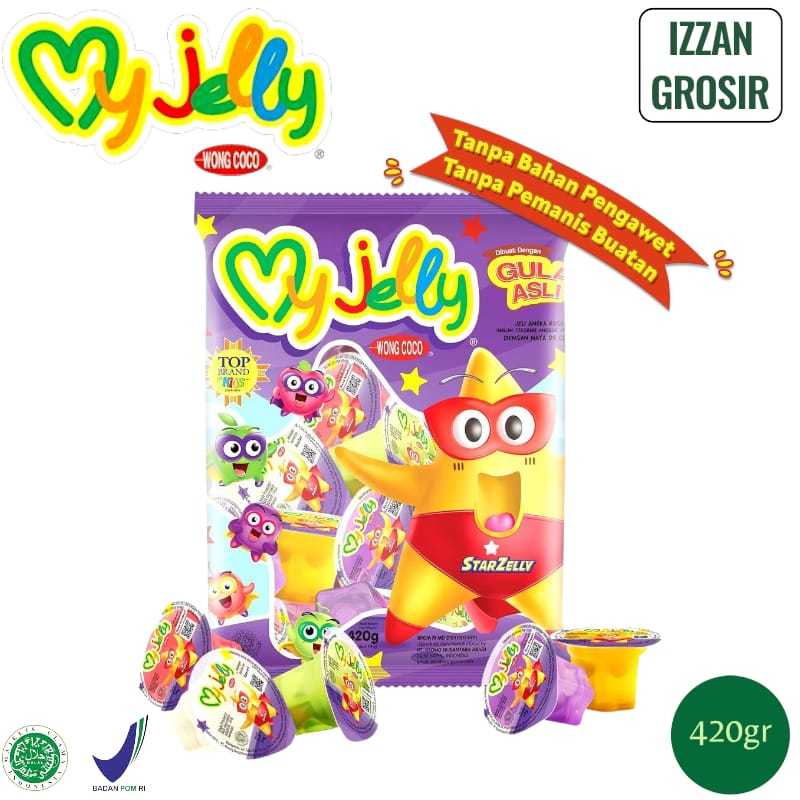 

Wong Coco My Jelly 420gr isi 30 cup - Jelly Rasa Buah Segar Kenyal