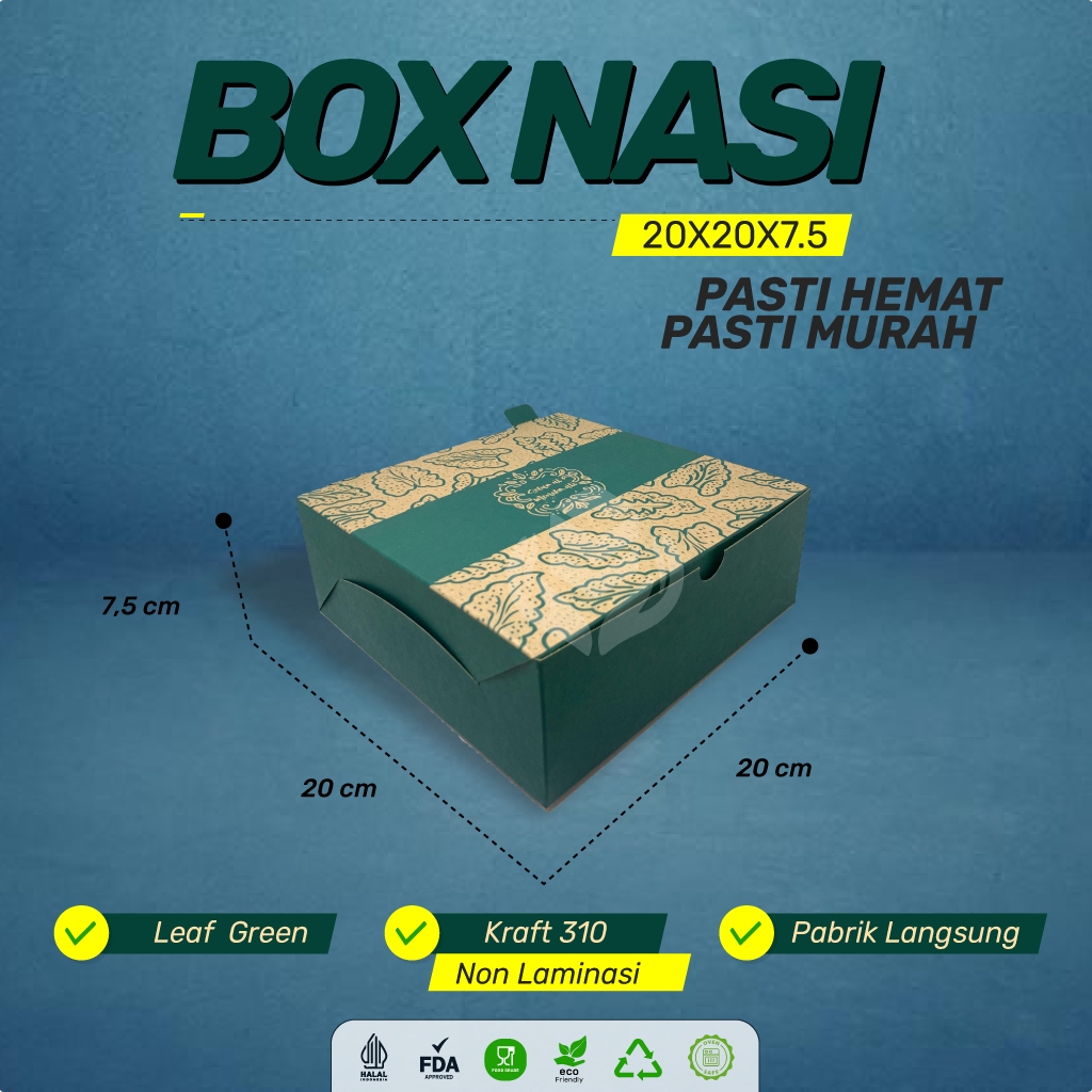

Box Nasi 20x20 Box Catering Dus Nasi Dus 20x20 (B5K3G-20X20X7.5 Cm)