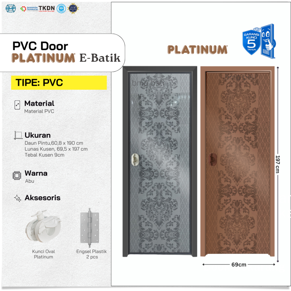 PINTU PVC / PINTU PLATINUM STANDAR BATIK