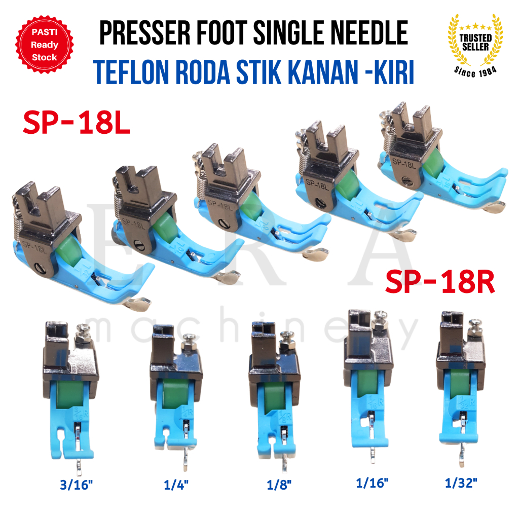SP18 sepatu jahit stik kanan kiri SP 18L SP 18R TEFLON RODA SP-18L SP-18R Left Right Stick jarum 1 h